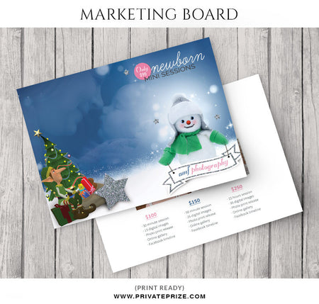 Christmas Mini Session Flyer Template for Photographers - Photography Photoshop Template