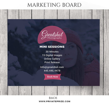 GreatShot Christmas Mini Session Flyer Template for Photographers - Photography Photoshop Template