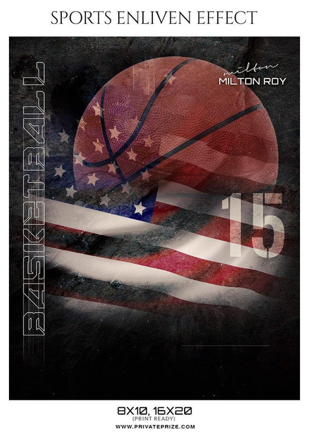 Milton Roy - Basketball Sports Enliven Effect Photography Template - PrivatePrize - Photography Templates