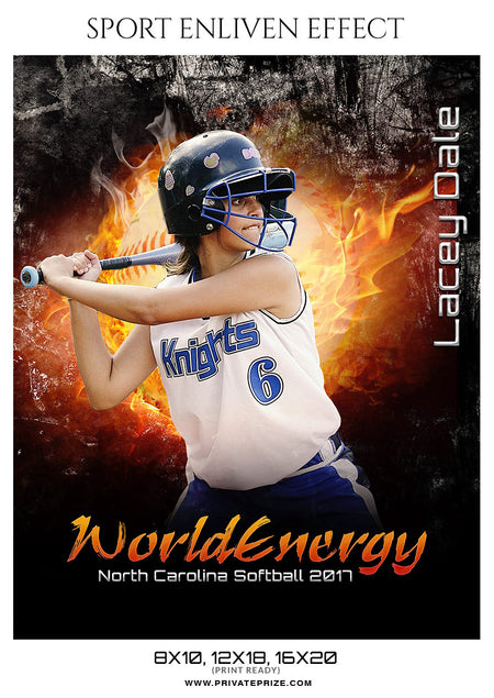 Lacey Dale- Sports Photography Template-Enliven Effects - Photography Photoshop Template