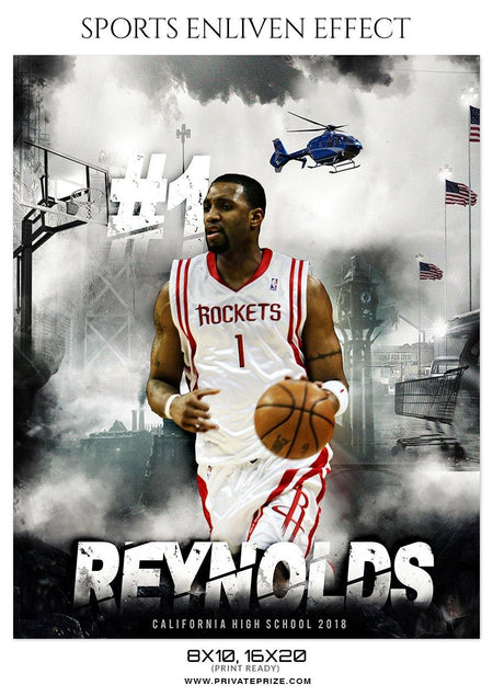 Reynolds West - Basketball Sports Enliven Effects Photography Template - PrivatePrize - Photography Templates