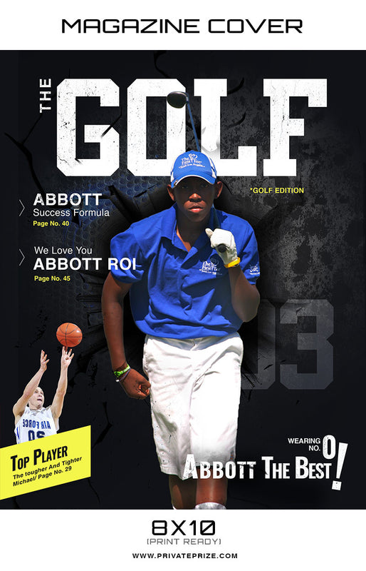 Golf - Sports Photography Magazine Cover - Photography Photoshop Template