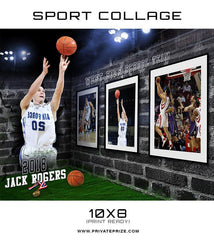 3D Wall Basketball - Sports Collage