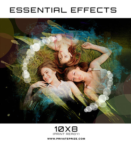 Essential Effects - Cyan - Photography Photoshop Template
