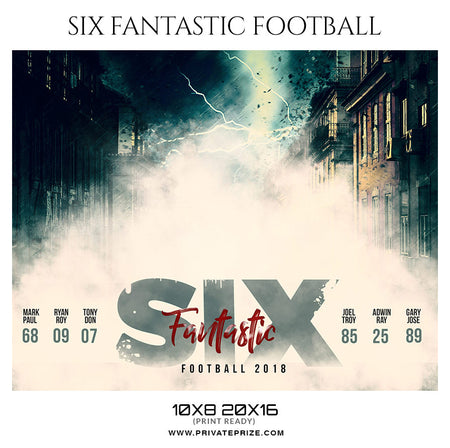 Six Fantastic Football Themed Sports Photography Template - Photography Photoshop Template