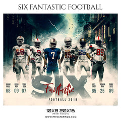Six Fantastic Football Themed Sports Photography Template