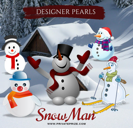 Snowmen Designer Pearls set - Photography Photoshop Template