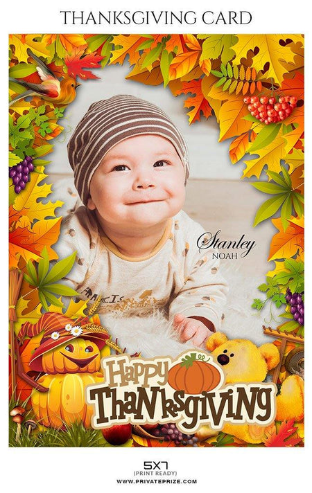 Stanley Noah - Thanksgiving cards - PrivatePrize - Photography Templates