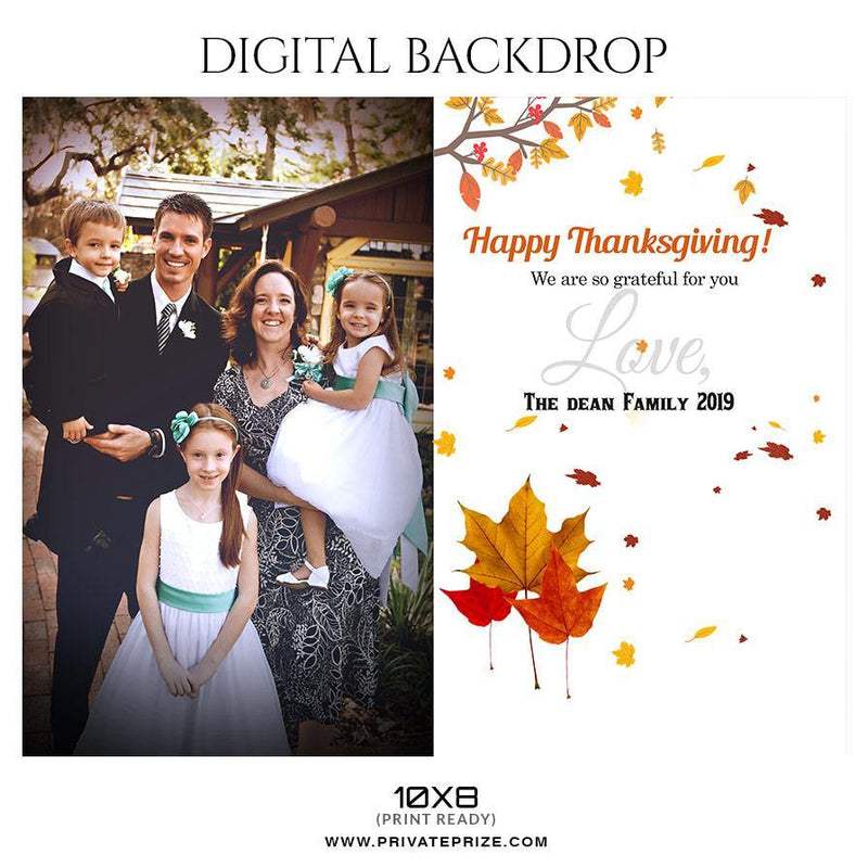Thanksgiving Digital Backdrop Templates - PrivatePrize - Photography Templates