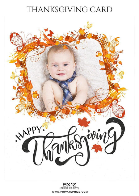 Happy Thanksgiving - Thanksgiving Digital Backdrops Templates - PrivatePrize - Photography Templates