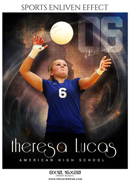Theresa Lucas - Volleyball Sports Enliven Effects Photography Template - PrivatePrize - Photography Templates