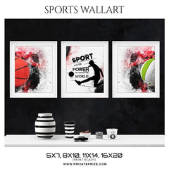 Power of Sports - Sports Wall Art, Modern Wall Decor, Printable Wall Art, Digital Download Art, Motivational Quote, Instant Download