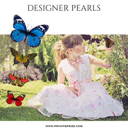 Butterflies - Designer Pearls - Photography Photoshop Template