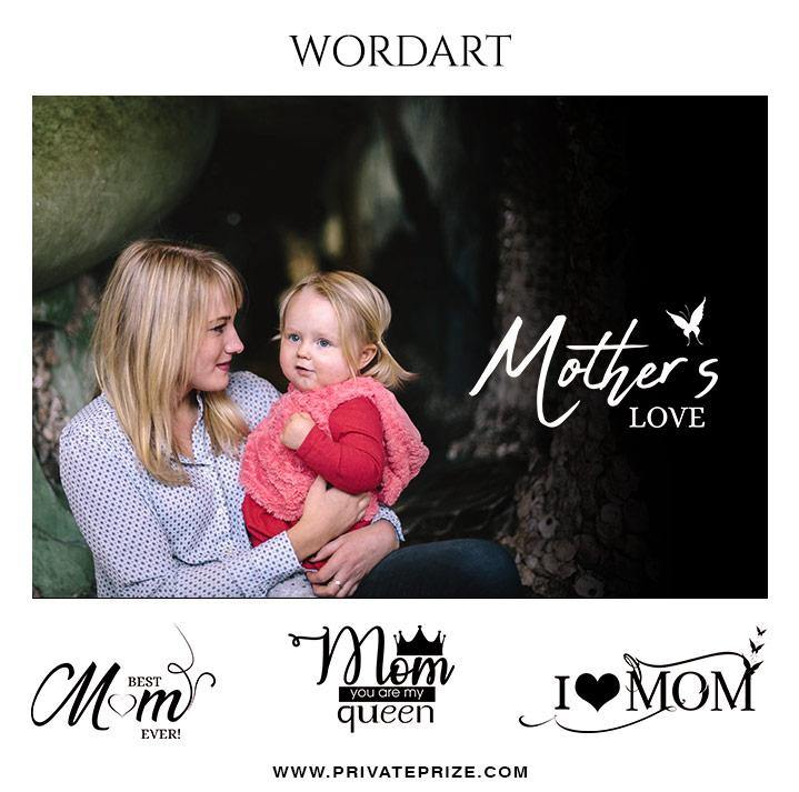 Mother's day - Word Art - PrivatePrize - Photography Templates
