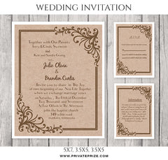 Julie&Brandon Wedding Invitation Card