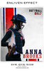 Anna Brooks Softball Template -  Enliven Effects - Photography Photoshop Template