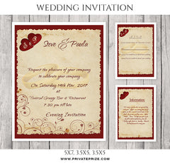 Steve and Paula Wedding Invitation Card