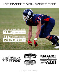 Motivational Word Art Overlays - Work Out