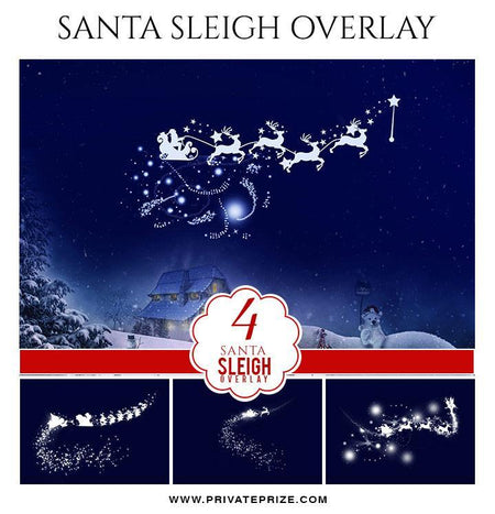 Santa Sleigh overlay - PrivatePrize - Photography Templates