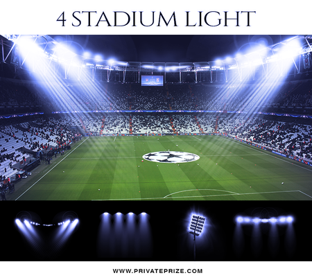 4 Stadium Light Overlays - Designer Pearls - PrivatePrize - Photography Templates
