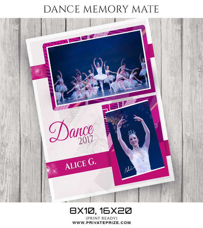 Power of Pink Dance Memory Mate - Photography Photoshop Template