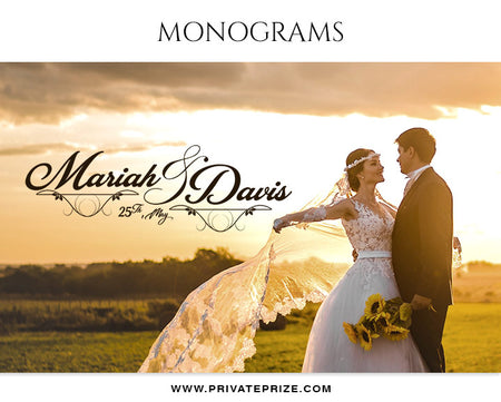 Mariah and Davis - Wedding Monograms - Photography Photoshop Template