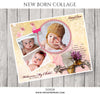 Angel Ben -New Born Collage - Photography Photoshop Template