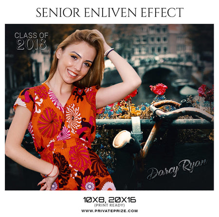 Darcy Ryan Senior Enliven Effect - Photography Photoshop Template