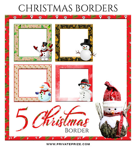Christmas Border - Digital Frame - Photography Photoshop Template