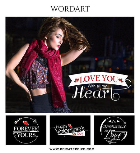 Valentines - Wordart - PrivatePrize - Photography Templates