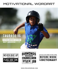 Motivational Word Art Overlays - Courage