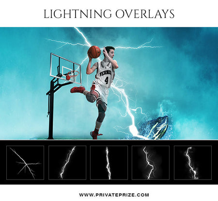 Lightning Overlays Photoshop Photography Template - Photography Photoshop Template