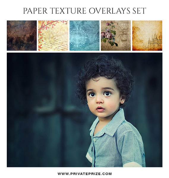Paper Texture Overlay Set - Photography Photoshop Template