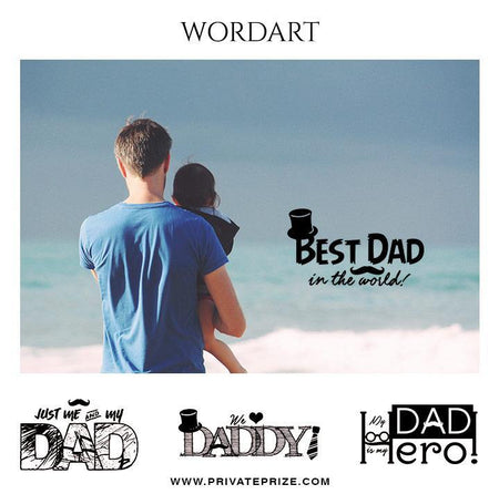 Father's Day Wordart Set - Designer Pearls - PrivatePrize - Photography Templates