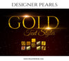 Gold Text Style Set -Designer Pearls set - Photography Photoshop Template