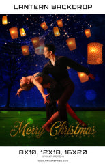 Christmas Love Lantern  Digital Background Template