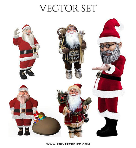 Santa claus - Christmas Vector Graphics Set - PrivatePrize - Photography Templates