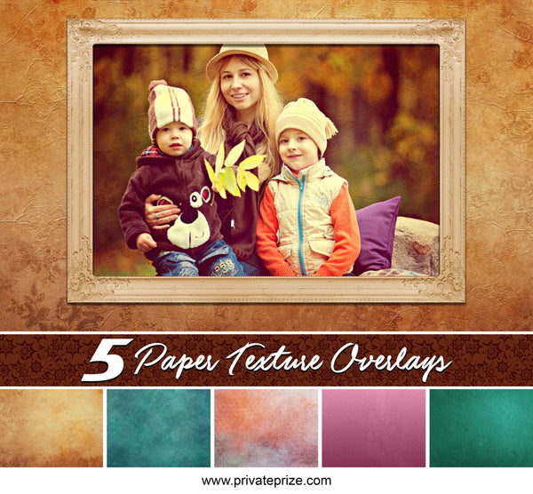 Paper Texture Overlay Set - PrivatePrize - Photography Templates