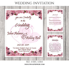 John and Ashley Wedding Invitation Card