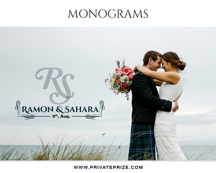 Ramon And Sahara  - Wedding Monograms - Photography Photoshop Template