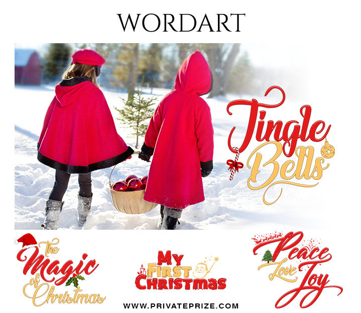 Christmas Wordart Set - Photography Photoshop Template