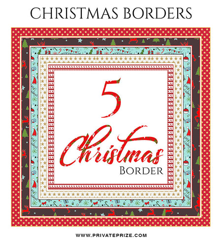 Christmas Border - Digital Frame - Photography Photoshop Template