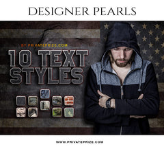 Rock Text Style Set -Designer Pearls set