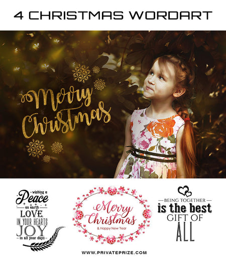 Christmas Wordart - Photography Photoshop Templates