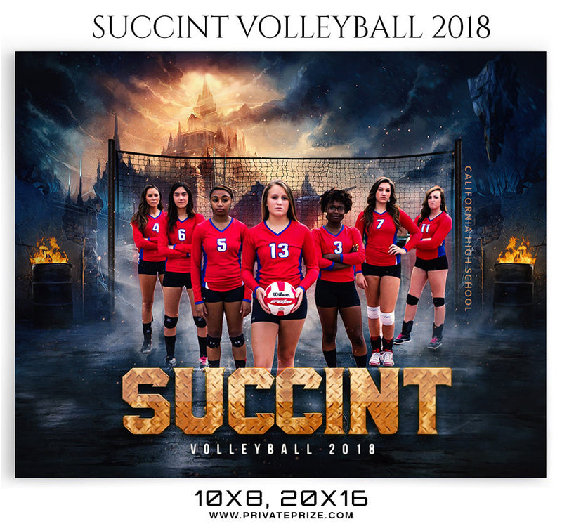 Succint-Volleyball-2018 Themed Sports Photography Template - Photography Photoshop Template
