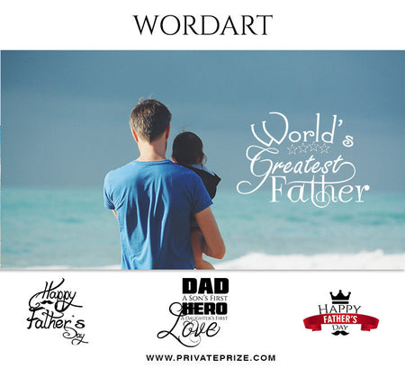 Fathers Day Wordart Set 2 - Designer Pearls - Photography Photoshop Template