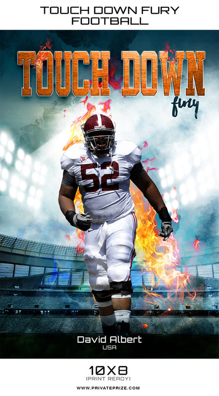 Touch Down Themed Sports Template - Photography Photoshop Template