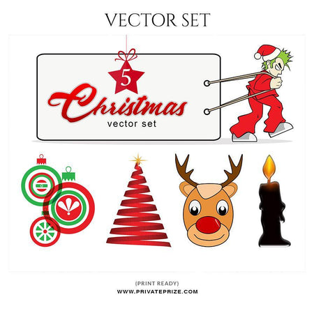 Christmas Vector Graphics Set - PrivatePrize - Photography Templates