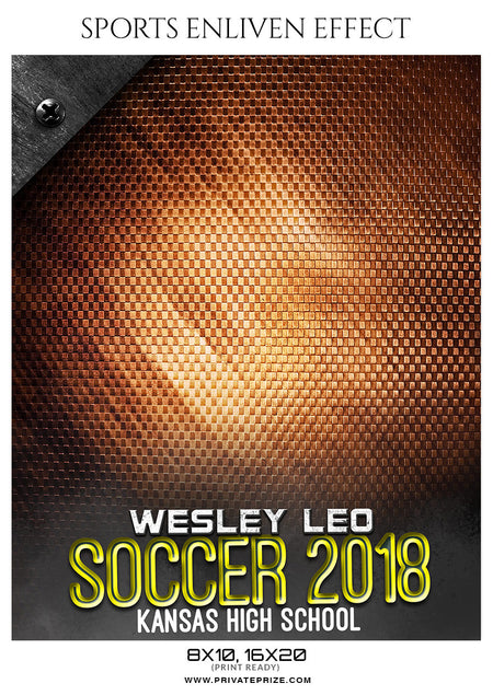 Wesley Leo Soccer Sports Memory Mates Photoshop Template - Photography Photoshop Template