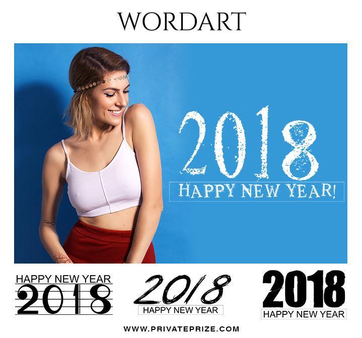 New Year - Word Art - PrivatePrize - Photography Templates